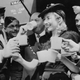 Forces Sweetheart Vera Lynn, acting on behalf of the Variety Artistes Ladies’ Guild, presented a mobile canteen to the mayor of Westminster who accepted it on behalf of the YMCA. Here she serves the first cups of tea to servicemen from the canteen, which is stationed in Trafalgar Square. Photo via Getty Images.